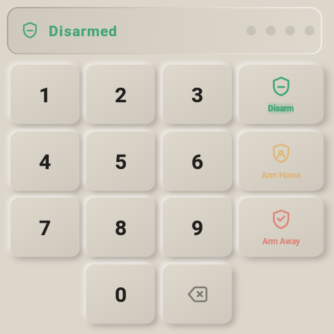 Alarmo keypad