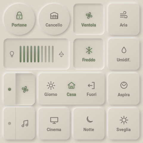 Cover and dimmer controls